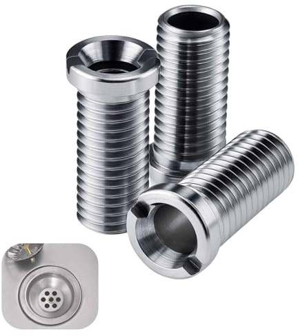 3 viti cave in acciaio inox M12 x 30 mm, viti per valvole a cestello, accessori per lavello da 30 mm, adatte per lavelli da cucina e lavelli a cestello, argentati