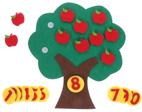 Operitacx Apfelbaum Lernspielzeug Aus Vliesstoff Für Kinder Digitales Zuordnungsspiel Mathewissen Vorschule Kindergarten
