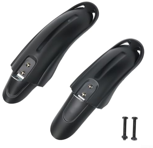 Fahrrad Schutzblech Set PVC Kunststoff Vorne und Hinten 1 Paar Schwarz Schnellspanner Spritzschutz für 12-20 Zoll Kinderfahrräder Mountainbike Zubehör