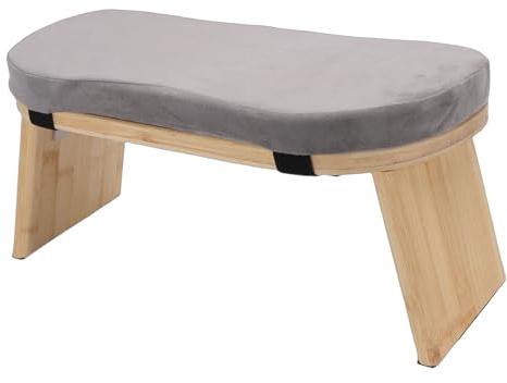 Haofy Yoga-Meditationsbank, Meditationsbänke, Kniender Hocker mit Baumwollkissen, Ergonomisches Design für das Üben zu Hause oder auf Reisen, Yoga-Meditationsbank, Klappbarer Zen aus Buchenholz