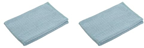 Gözze - Geschirrtuch-Set, 3-teilig, Mikrofaser-Poliertuch, 50 x 70 cm - Aqua (Packung mit 2)