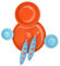 Boon B247 - Tellerset Groovy orange/blau