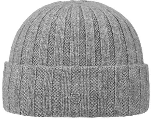 Stetson Surth Kaschmir Wintermütze Damen Herren Strickmütze 100% Kaschmirwolle Herbst Winter grau One Size