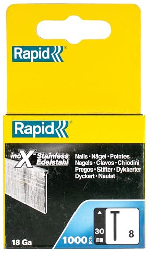 Rapid 40303066 No. 8 Chiodi in acciaio INOX 30 mm, 1000 pcs
