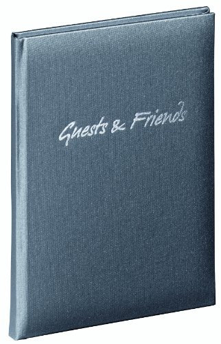 Pagna 30911-10 Gästebuch 195 x 255 mm Leineneinband mit Silberprägung, 192 Seiten, grau