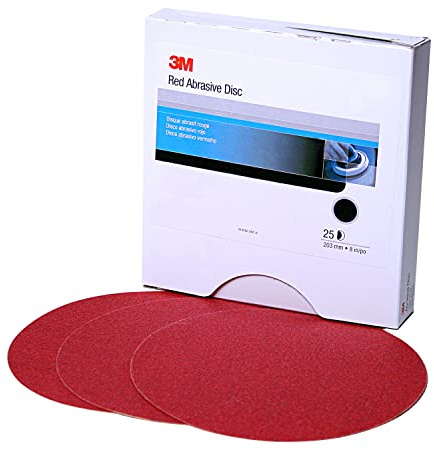 3M Hookit Red Abrasive Disc, 01223, 6 in, P150, 50 discs per carton