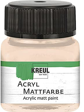 KREUL 75254 - Acryl Mattfarbe, zartrosa im 20 ml Glas, cremig deckende, schnelltrocknende Farbe auf Wasserbasis, für viele verschiedene Untergründe geeignet