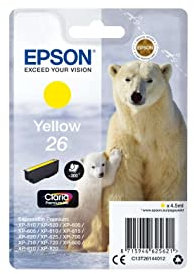 Epson 235M135 Original 26 Tinte Eisbär (XP-600, XP-700, XP-800, XP-510, XP-710, XP-615, XP-610, XP-810, XP-720, XP-820, XP-520, XP-620, XP-625), gelb