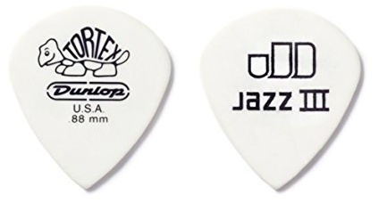 Dunlop 478R1.5 Tortex® White Jazz III, 1.5mm, 72/Bag
