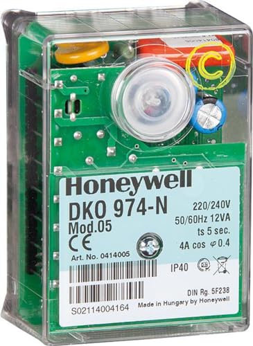Satronic Honeywell DKO 974-N Mod.05, 2-Terminal Oil Burner Relay, Automatic, DIN Rail Mount, Normally Open, 10A, 10/20V DC