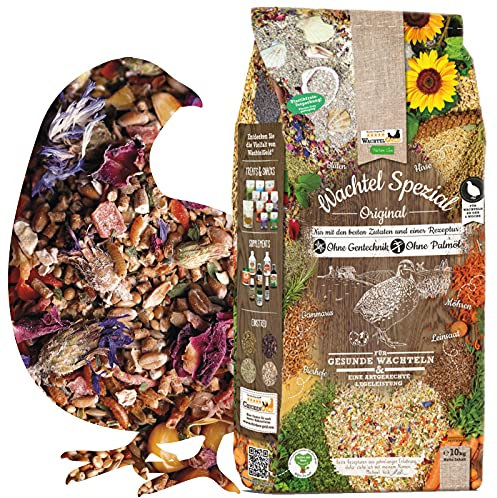 WachtelGold Wachtel Spezial Original Futter - 10kg - ohne Gentechnik - mit Kräutern