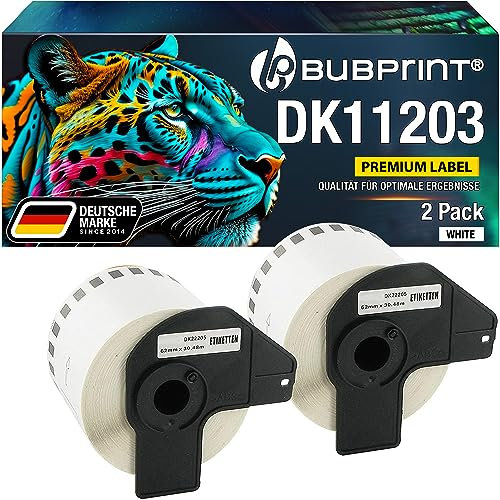 Bubprint 2 Etiketten kompatibel als Ersatz für Brother DK-22205 für P-Touch QL-1110NWB QL800 QL700 QL570 QL-820NWB QL-810W QL710 QL600 QL500 QL1100 QL710W QL720NW QL560 QL1050 QL1060 QL550