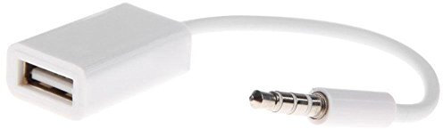 Cable de audio de 3,5 mm, conector tipo Jack, conecta al adaptador macho USB 2.0, cable de carga y sincronización para mp3