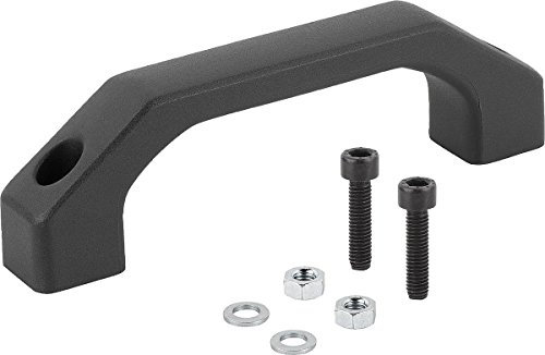 KIPP Bügelgriff - Thermoplast - M5x22, A=100Mm - Mattschwarz, 2 Stück, K0200.100051