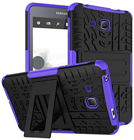 XITODA Samsung Galaxy Tab A6 7 Tablet Case, Hybrid Armor Cover Tough Protective Skin Hard Kickstand Tablet Case for Samsung Galaxy Tab A 7.0 Inch SM-T280/T285 Tablet-PC - Purple