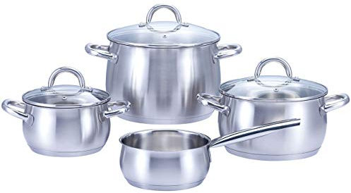 SSW 400093 Kochtopfset7-tlg, Edelstahl, 1 Liter