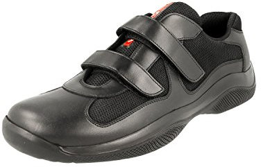 Prada Herren Schwarz Leder Sneaker 4P0723 DXF F0002 40 EU / 6 UK