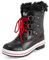 Polar Donna Mid Imbottito Termica Durevole Suola Di Gomma Impermeabile Inverno Neve Pelliccia Ecologica Stivales - Nero/Rossa - UK6/EU39 - YC0637