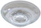 Yiwann Porte-savon rond en verre transparent pour douche, salle de bain