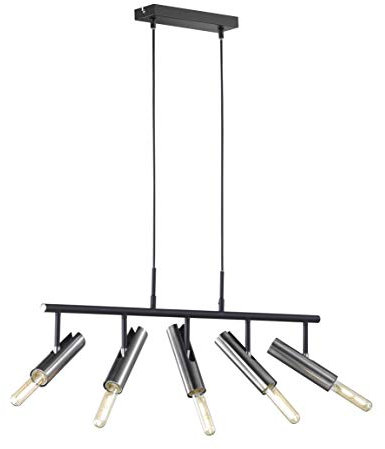 Fischer&Honsel Dean Pendelleuchte, Metall, 25 W, schwarz