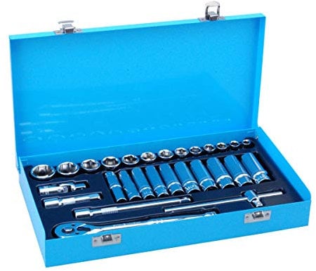 Bluespot 01547 28pce 3/8 Drive Metric Socket Set (8-24mm)