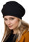 Prettystern Rollkante Damen lässig Kaschmir-Wolle Cashmere Beanie Strick-Mütze schwarz