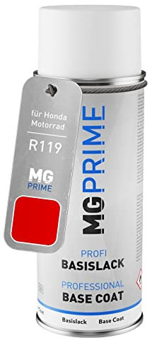 MG PRIME Motorradlack Spraydose für Honda Motorrad R119 Flash Red Basislack Sprühdose 400ml