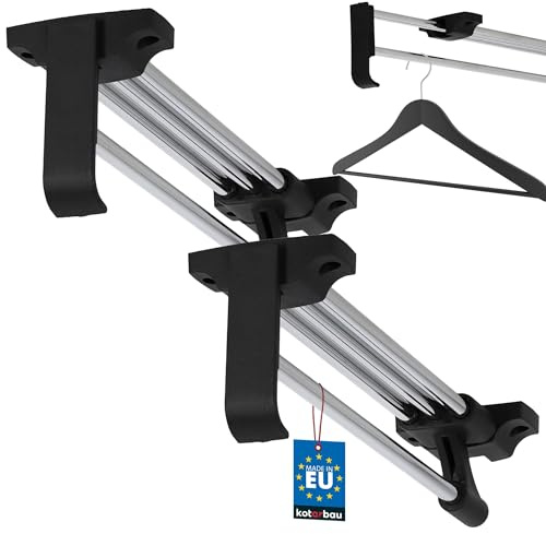 KOTARBAU® 2er Set Ausziehbare Kleiderstange 250 mm für Garderobenschrank Robust