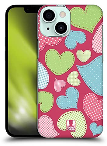Head Case Designs Stitches Heart Pattern Hard Back Case Compatible With Apple iPhone 13 Mini