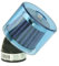 VANEZ Sportluftfilter Air-System 45 Grad 35-38mm blau kompatibel für Roller, Scooter, Mofa, Moped