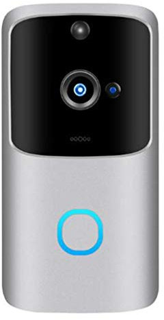Interphone vidéo sans fil pour smartphone - Sonnette visuelle - Caméra WiFi - Maison intelligente, Argenté., taille unique