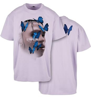 Mister Tee Herren T-Shirt Le Papillon Oversize Tee Lilac S