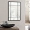 [en.casa] Wandspiegel Colobraro Fensterspiegel rechteckig 90 x 60 cm Spiegel schwarzer Rahmen vertikal horizontal Fensteroptik mit Befestigungshaken Schlafzimmer Flur Wanddeko