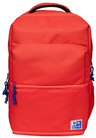 Oxford B-Out, Mochila Escolar Unisex, 30L, 42cm, Bolsillo Acolchado para Portátil, Compartimento Isotérmico, Poliéster Reciclado RPET, Color Rojo