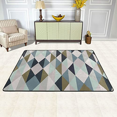 Glänzender Teppich mit Rautenmuster, weicher Teppich, gemütlicher Kurzflor-Badeteppich für Wohnzimmer, Schlafzimmer, Bürodekoration