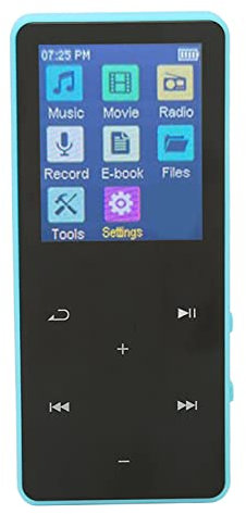 Lecteur MP3 WiFi avec Bluetooth, Lecteur MP4 avec écran Tactile de 1,8 Pouces, Son HiFi sans Perte, Lecteur de Musique Numérique Portable, Longue Durée de Vie de la Batterie pour (Bleu)