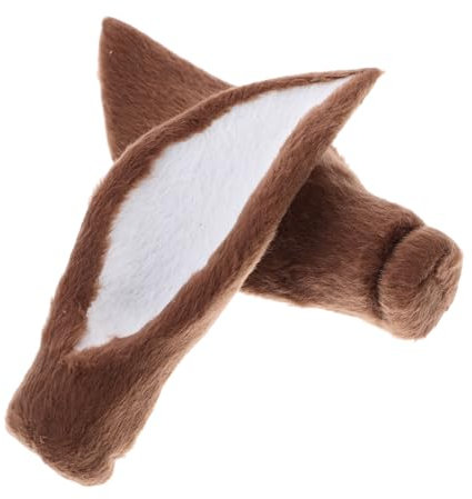 HOOTNEE 2st Weihnachts-Haarschmuck Hirschgeweih-dekor Gefälschte Rentiergeweihe Hirschkostüm Hirschgeweih Zum Basteln Halloween-Cosplay-Party 3D-hirschhorn Kleidung Hochzeitskleid Fell
