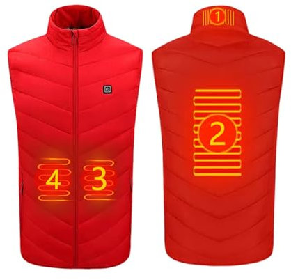 Battnot 2023 Beheizbare Weste Herren Damen Beheizte Weste ärmellos Jacke Mit Heizung Wärmeweste Beheizbare Jacke Heizweste USB elektrisch Heated Vest Wärmende Gilet für Outdoor Skifahren Motorrad