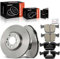 Frankberg 2x Bremsscheiben + 4x Bremsbeläge Vorderachse mit Bremsenschmiermittel Kompatibel mit X5 E53 3.0 2000-2006 X3 E83 xDrive35d 2008-2011 Replace# 34112282166