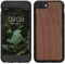 kwmobile Housse Compatible avec Apple iPhone SE (2022) / iPhone SE (2020) / iPhone 8 / iPhone 7coque - Étui de Protection Rigide en Bois avec Cadre en TPU - Brun foncé
