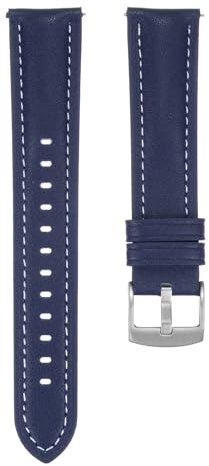 QUARKZMAN Leder Uhrenarmband 20mm Breite Schnellverschluss Flexibel Passend Atmungsaktiv Vintage Leder Uhrenarmband mit Federsteg für die meisten Herren Damen Uhren Smartwatches, Dunkelblau