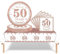 COSORO 37pcs Rose Gold 50th Birthday Decorations: Tablecloth, Paper Plates & Napkins for Women's 50th Birthday Party