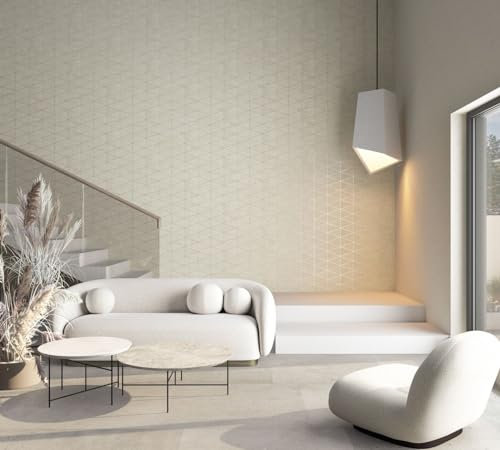 marburg Vliestapete Kacheln Dreieck Grafisch Holzoptik Creme Beige 33358