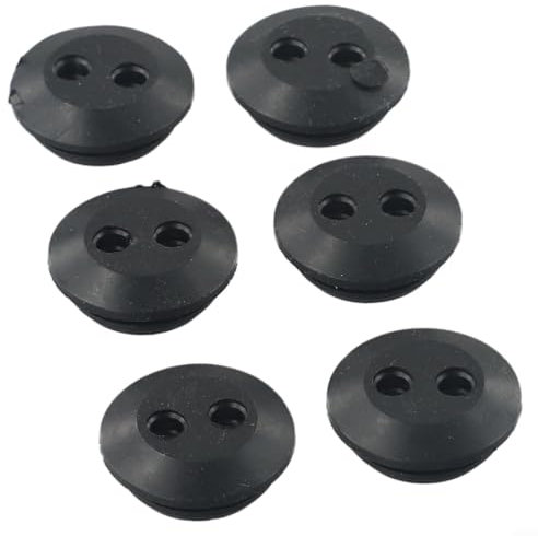 Gbtdoface 6Pcs Rubber Grommet, 2 Holes Fuel Tank Seal Grommet, Rubber Grommet Replacement For Hedge Trimmer Brush Cutters
