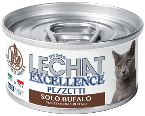 Solo Bufalo | Nassfutter für Katzen mit Büffelo-Geschmack | verpackt in praktischen Einzelportionsdosen | 8 Dosen à 80 g | inkl