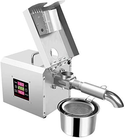 CLEADONG Presse à huile automatique, machine électrique d'extraction d'huile, acier inoxydable 304, température de refoulement de 50-250 degrés, rendement élevé d'huile, chauffage thermostatique