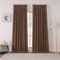 Joydeco Gardinen mit Kräuselband Blickdicht Vorhänge Schienensystem Verdunkelungsvorhang mit Haken Thermovorhang Kälteschutz Schlafzimmer Wohnzimmer 2er Set 245x140cm Braun