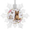 Yorkshire Terrier Tea Party Schmetterlinge Rosen Weihnachten Ornament Schneeflocke Ornament für Weihnachtsbaum Dekorationen Große Kunststoff Glitzer Hängende Schneeflocken Lustiger Urlaub Xmas