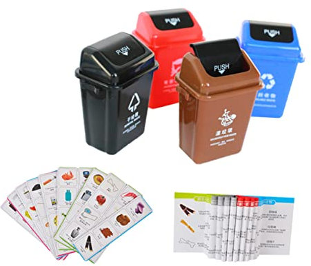 DRESSOOS Clasificación De Basura Juguete Educativo para Ambientado Protector para Aprendizaje Temprano De Clasificación De Basura Juguetes Educativos