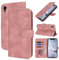 Zouzt Hülle für iPhone XR 6,1-Zoll, Stoßfestes PU Leder Handyhülle Lederhülle Klapphülle mit Kartenhalter und Standfunktion Flip Leather Wallet Phone Cover (Vintage Rose Pink)